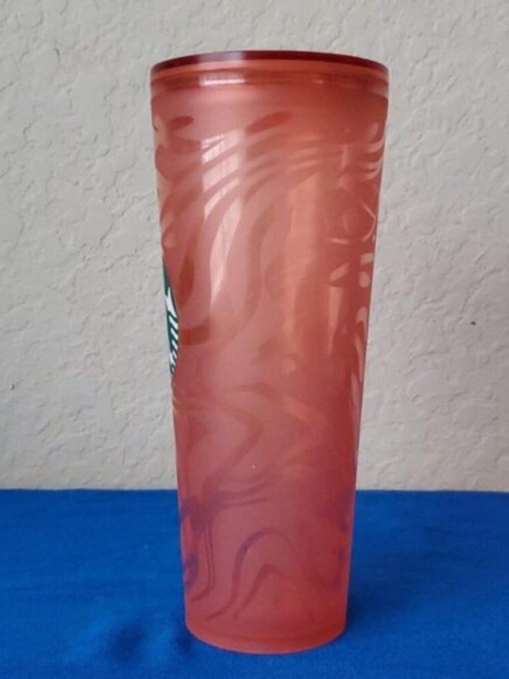 Starbucks Summer 2020 Orange Coral Swirl Cold Cup Tumbler - Picture 2 of 7